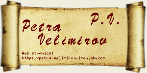 Petra Velimirov vizit kartica